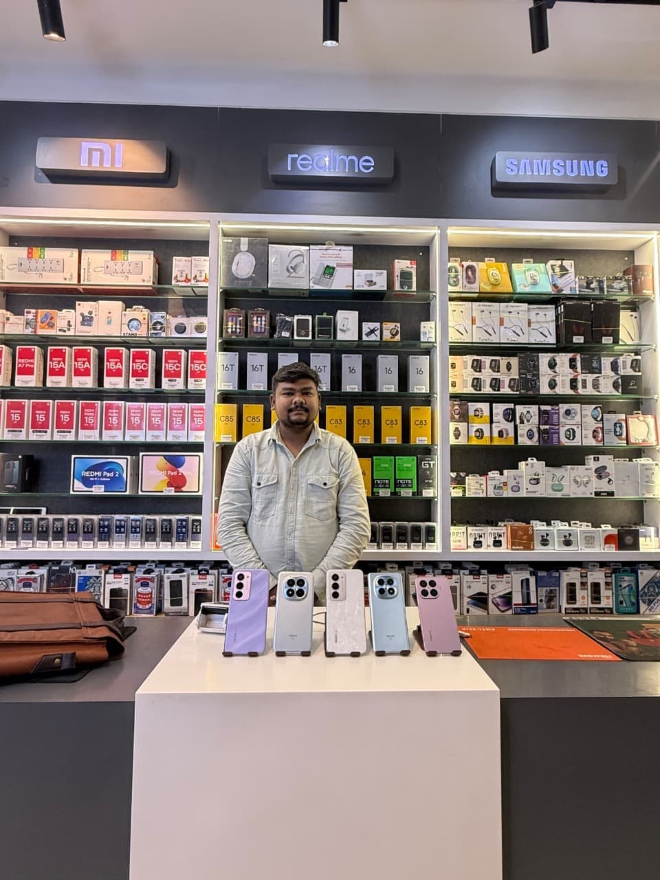 Latest smartphones displayed inside The Cellphone Studio